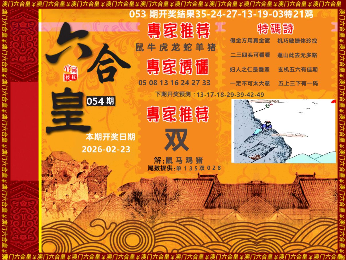 六合皇系列 第54期