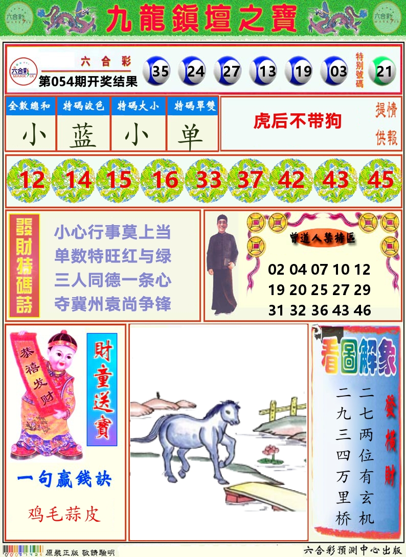 挂牌解特码A 第54期
