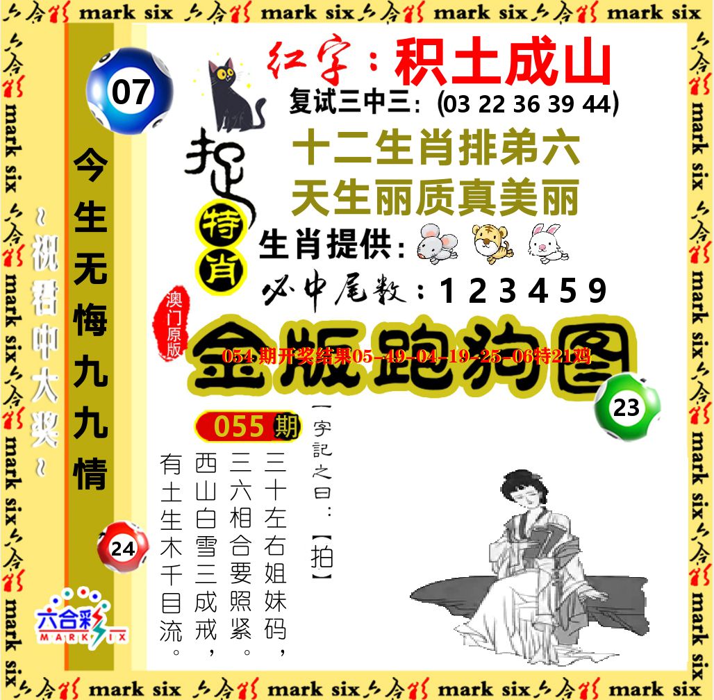 金版跑狗图 第55期