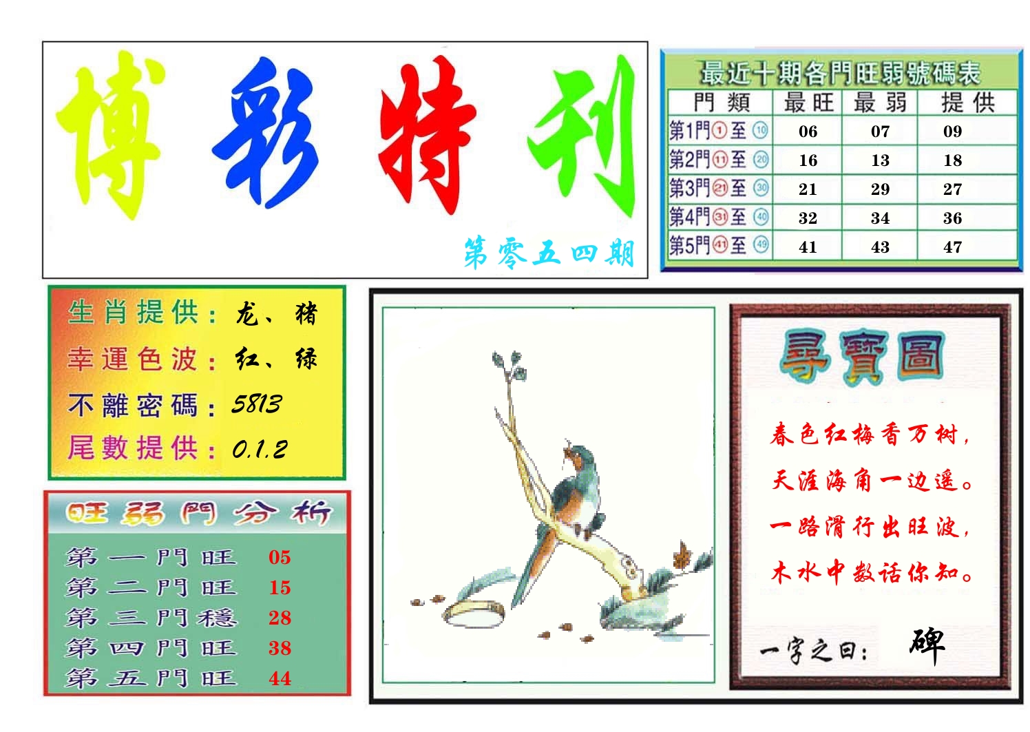 博彩特刊 第55期