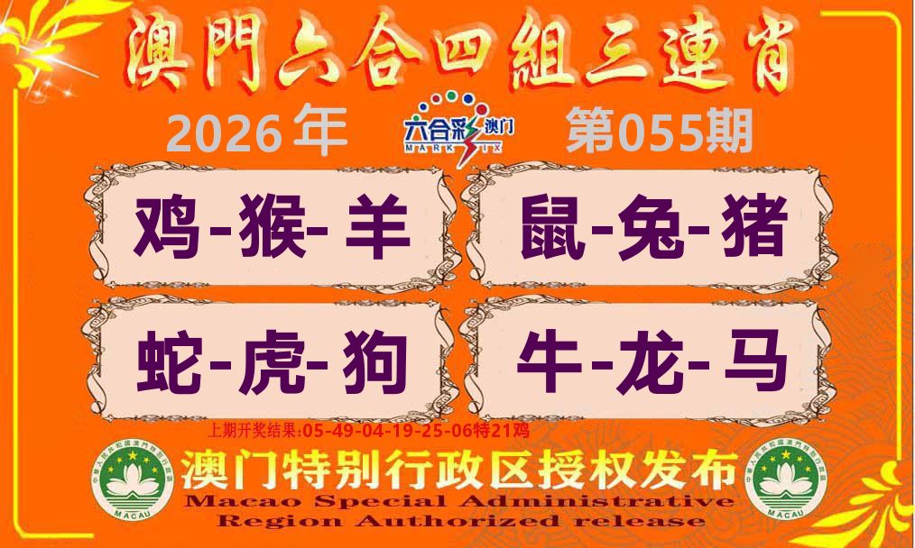六合三连肖 第55期