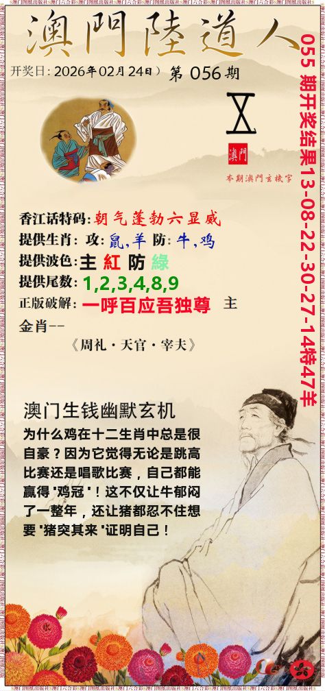 澳门陆道人 第56期