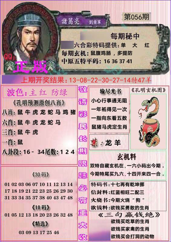 诸葛亮正版 第56期