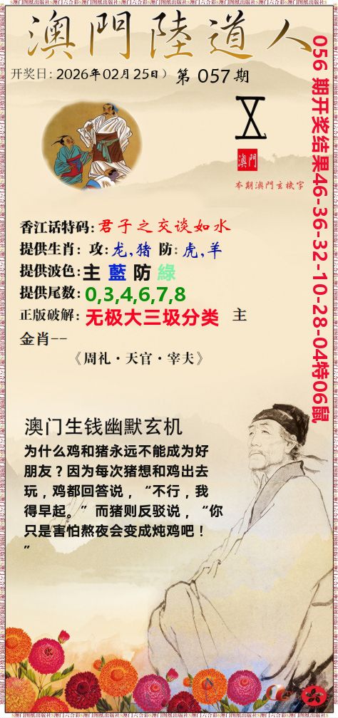 澳门陆道人 第57期