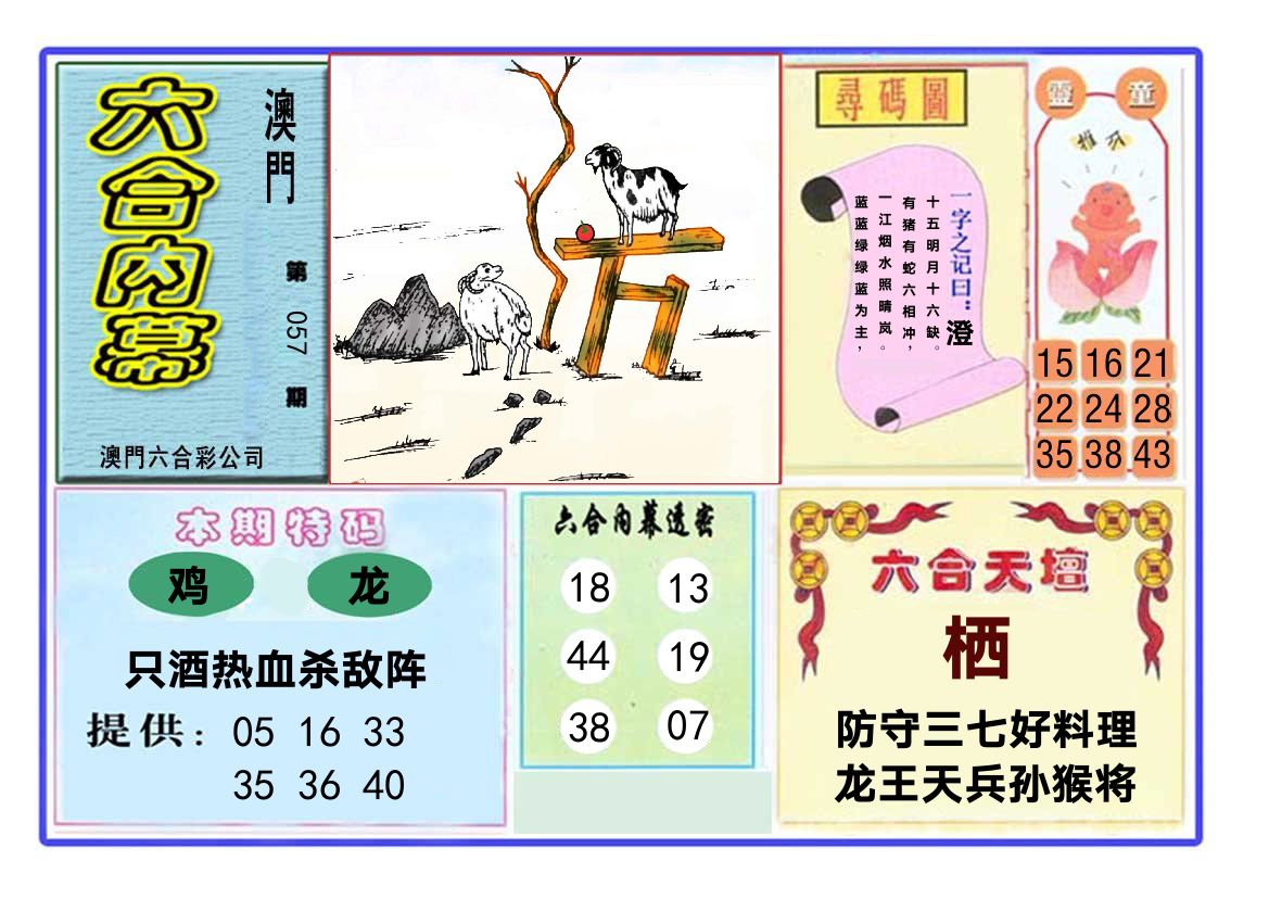 六合内幕 第57期