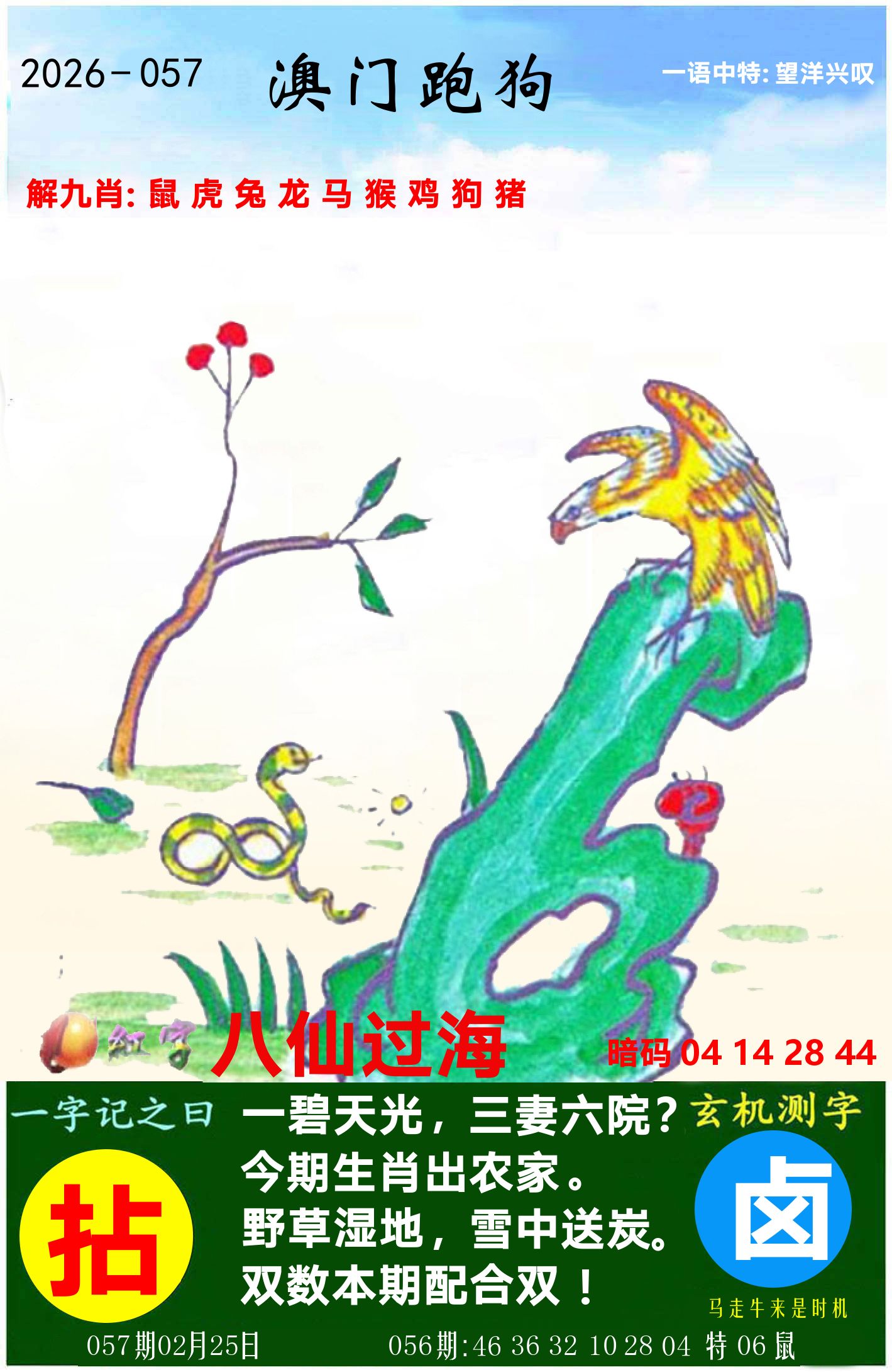 澳门跑狗图 第57期