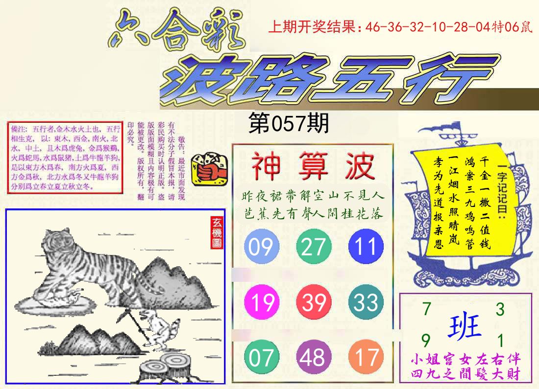 波路五行 第57期