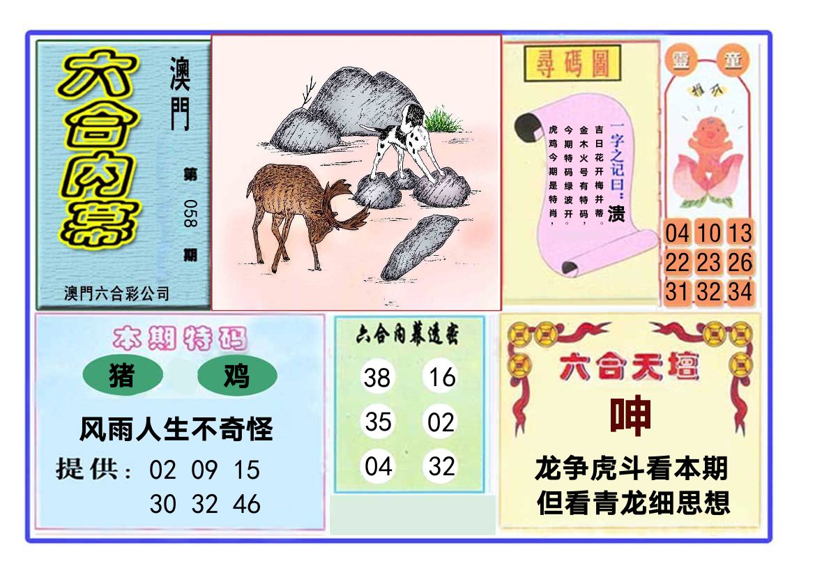 六合内幕 第58期