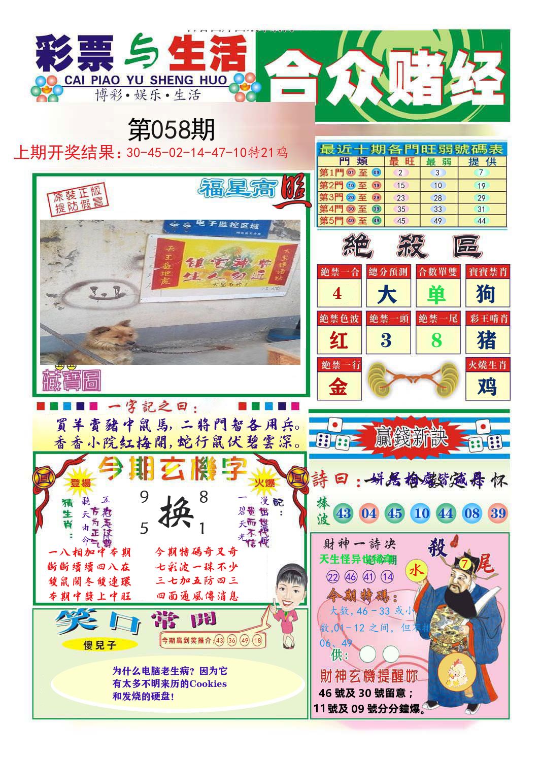 合众赌经 第58期