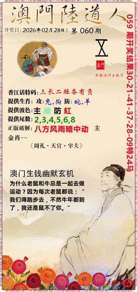 澳门陆道人 第60期
