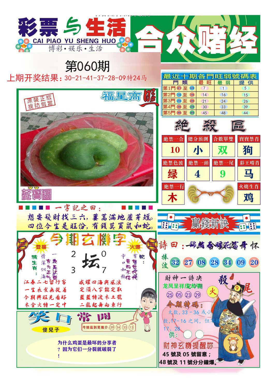 合众赌经 第60期