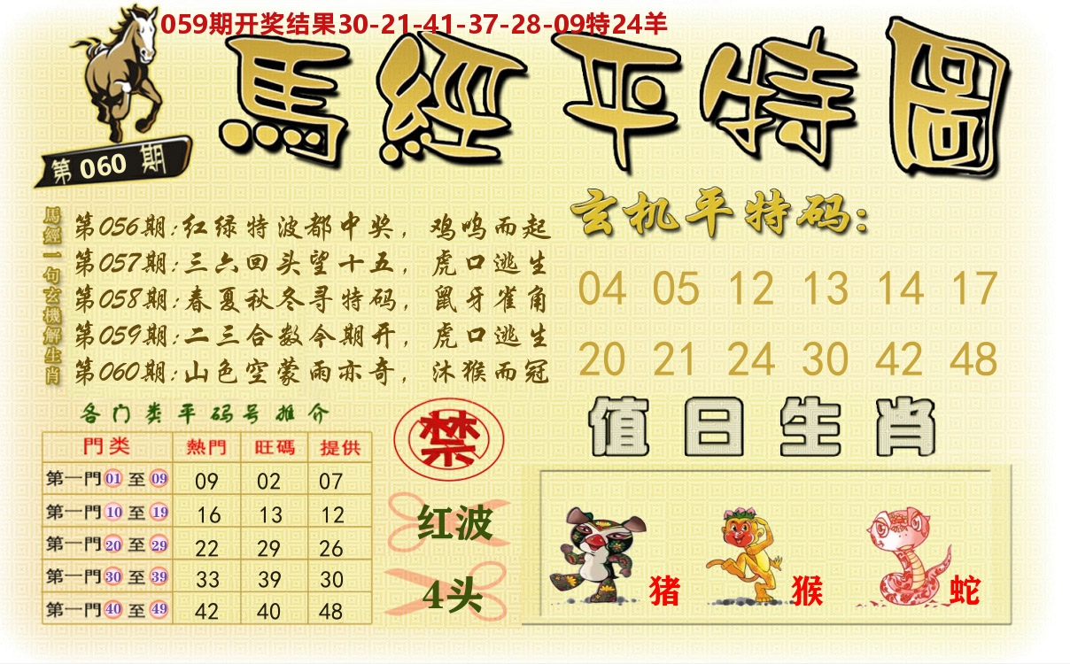 澳门平特图 第60期
