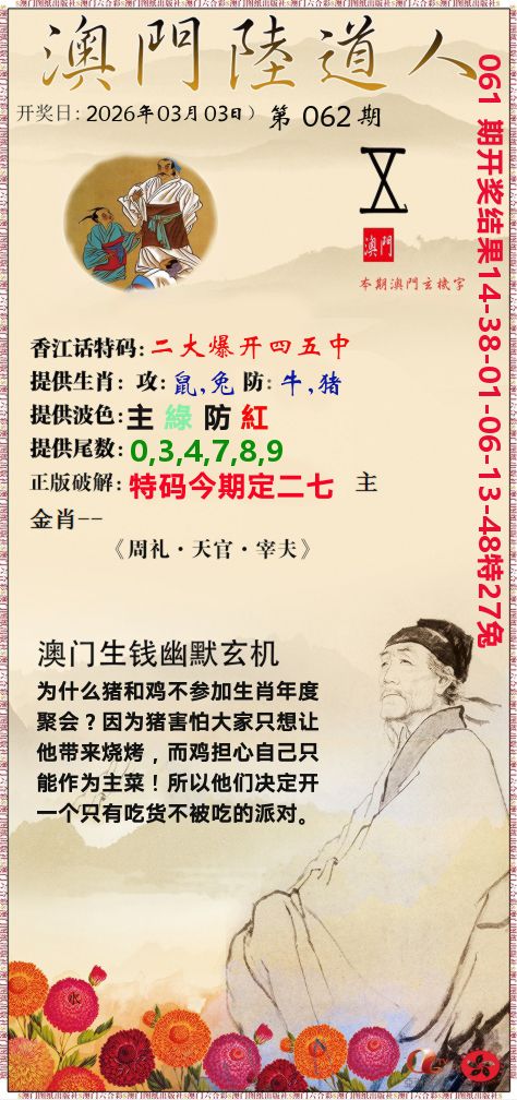 澳门陆道人 第62期