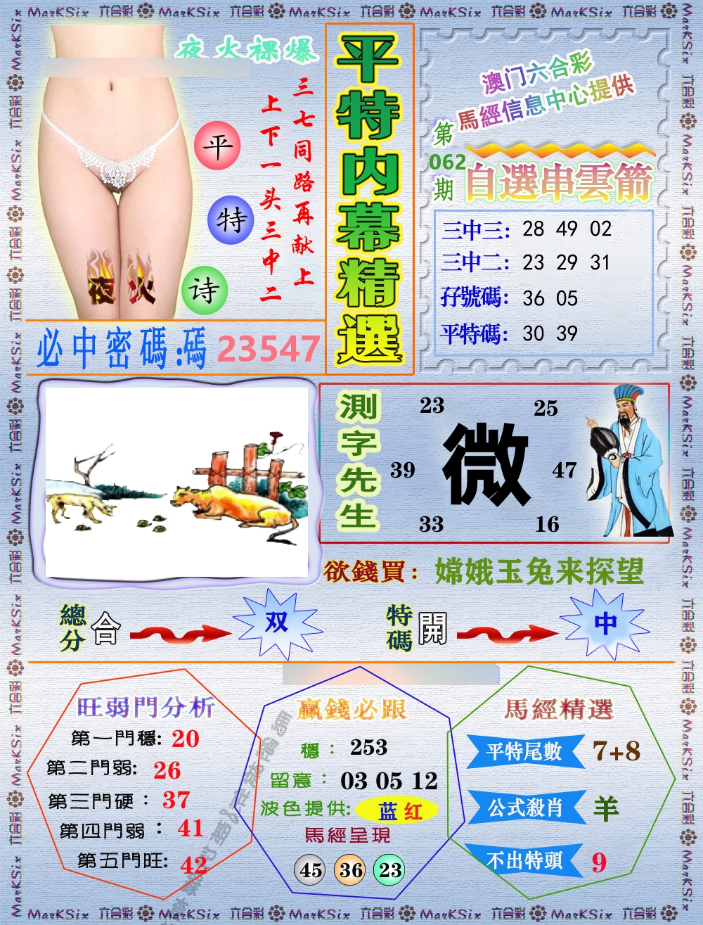 平特内幕精选 第62期