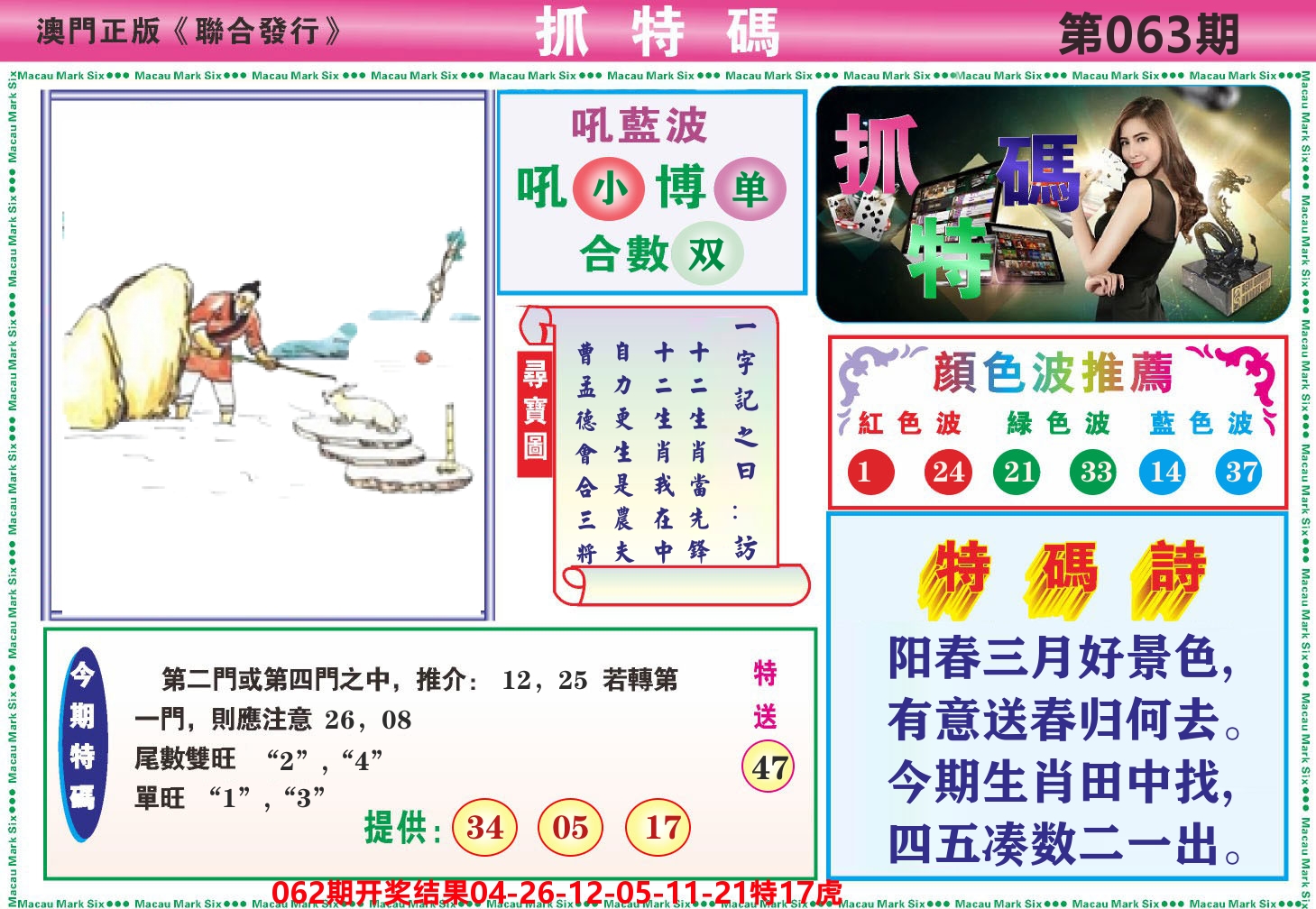 澳门抓特码A 第63期