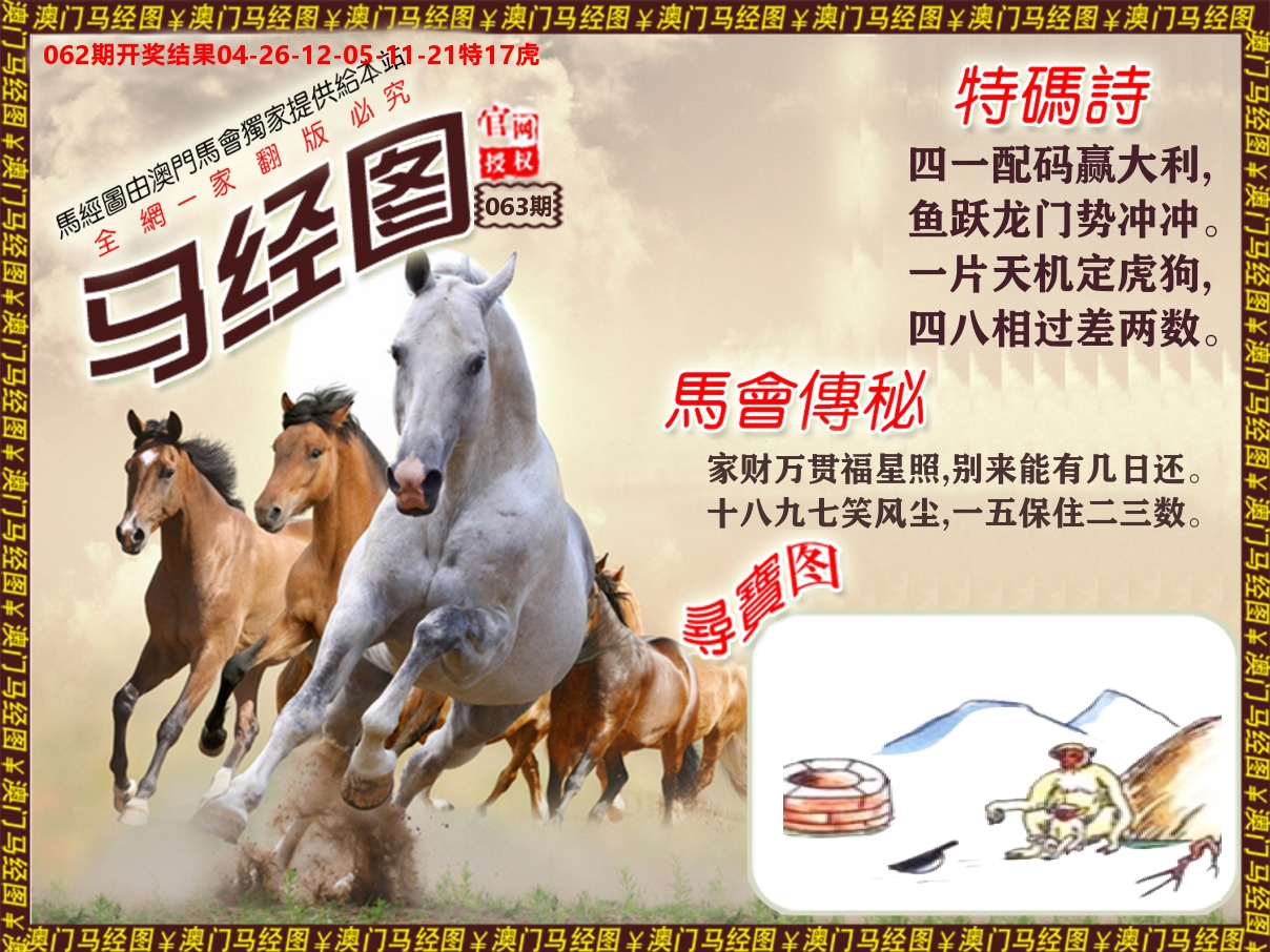 马经系列 第63期