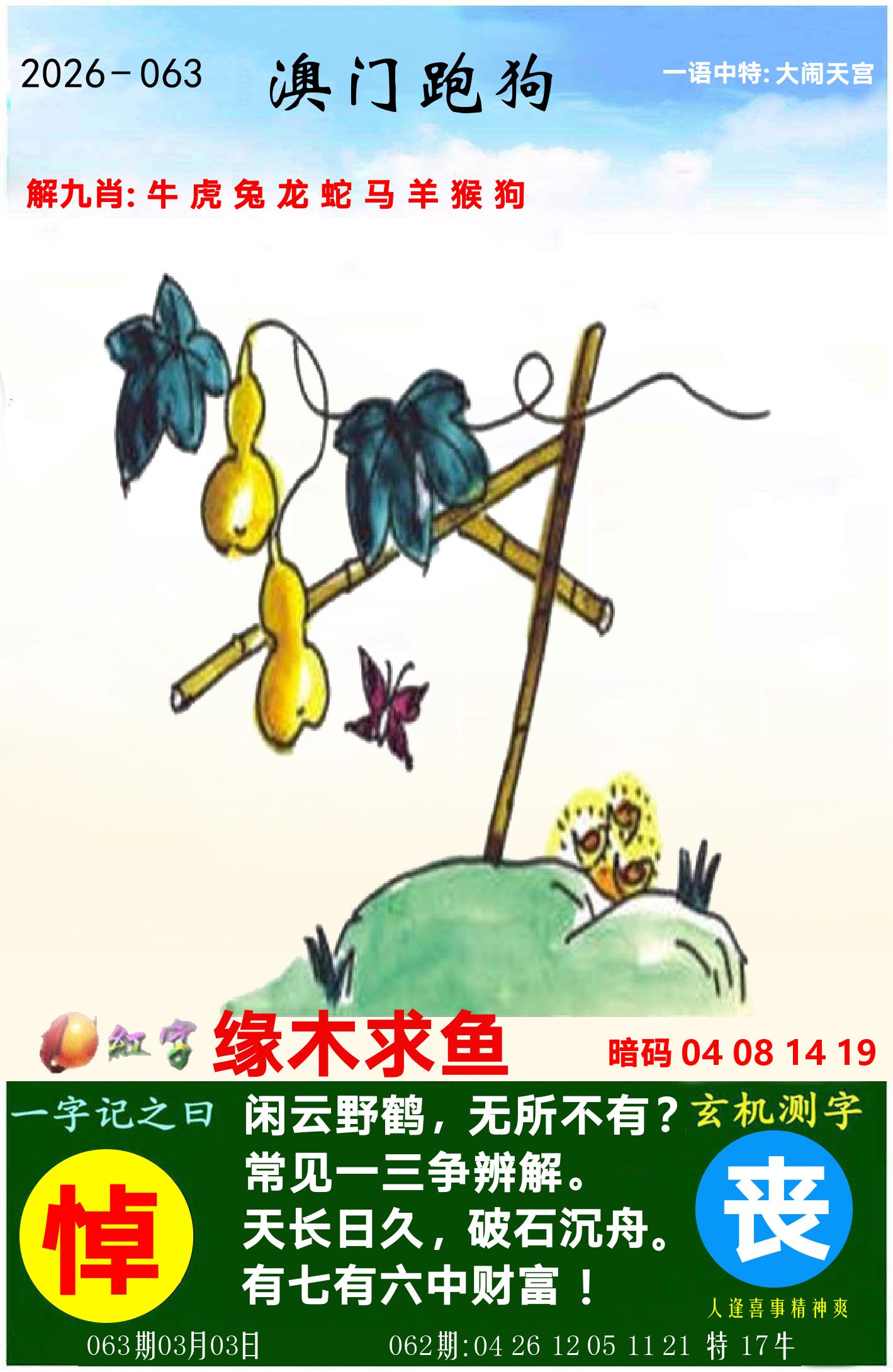 澳门跑狗图 第63期
