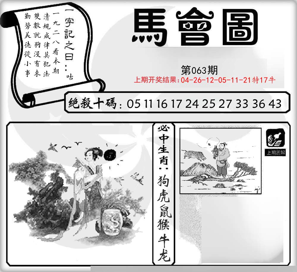 马会图 第63期