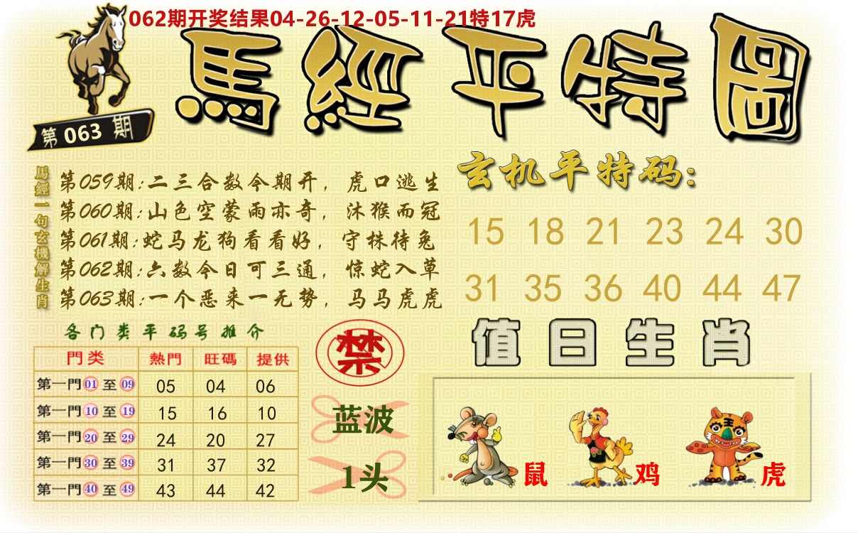 澳门平特图 第63期
