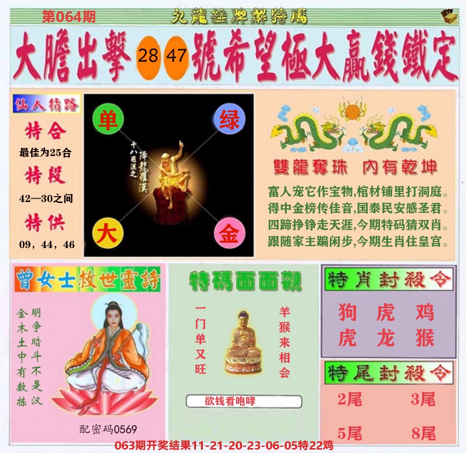 挂牌解特码B 第64期