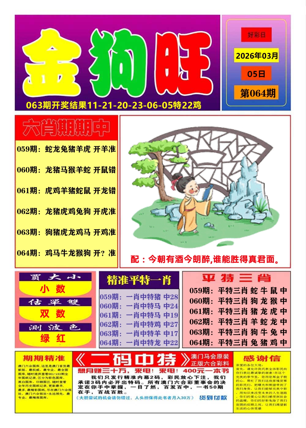 澳门金狗旺A 第64期