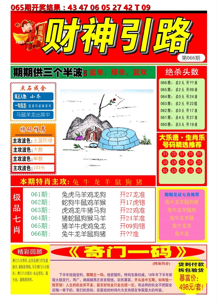 财神引路 第66期