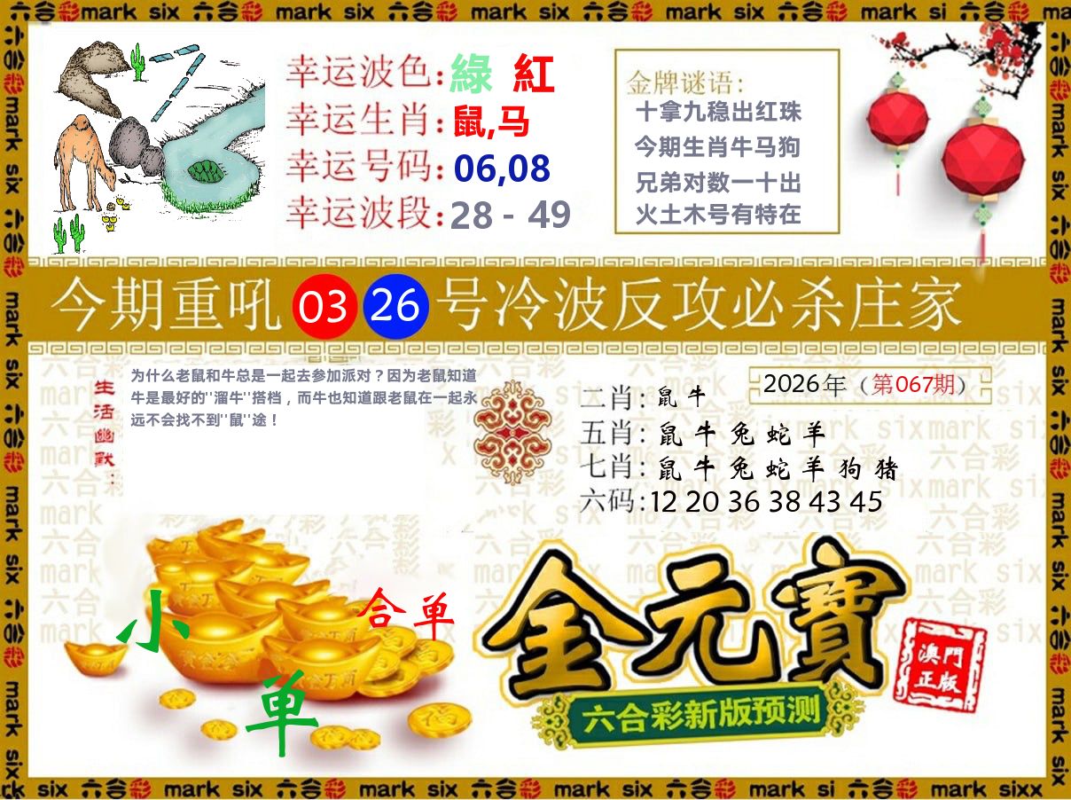金元宝 第67期