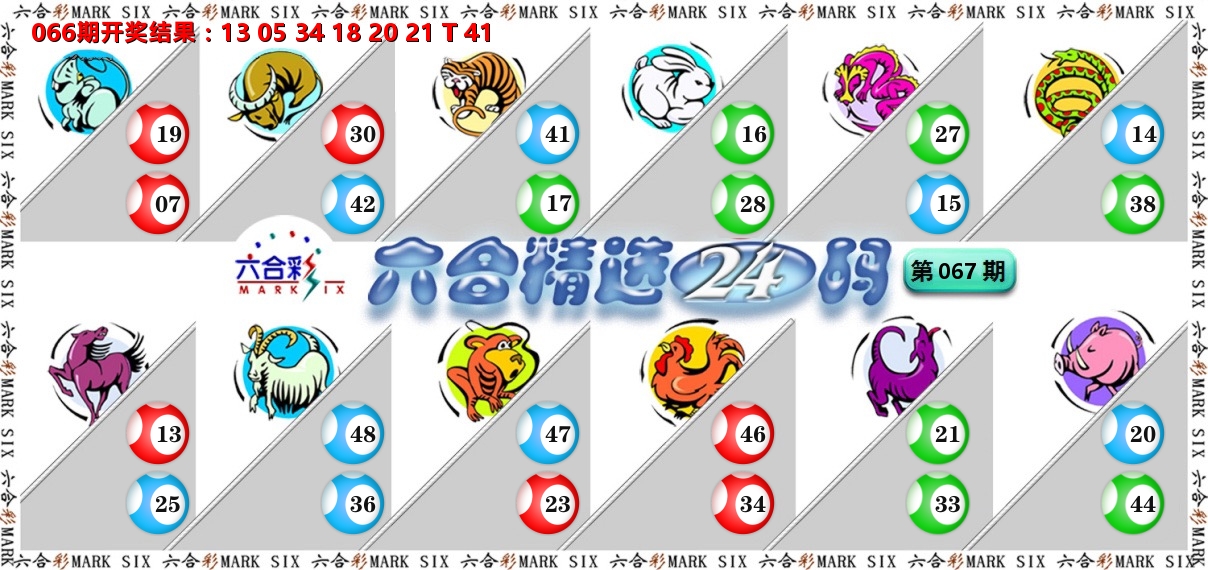 六合精选24码 第67期