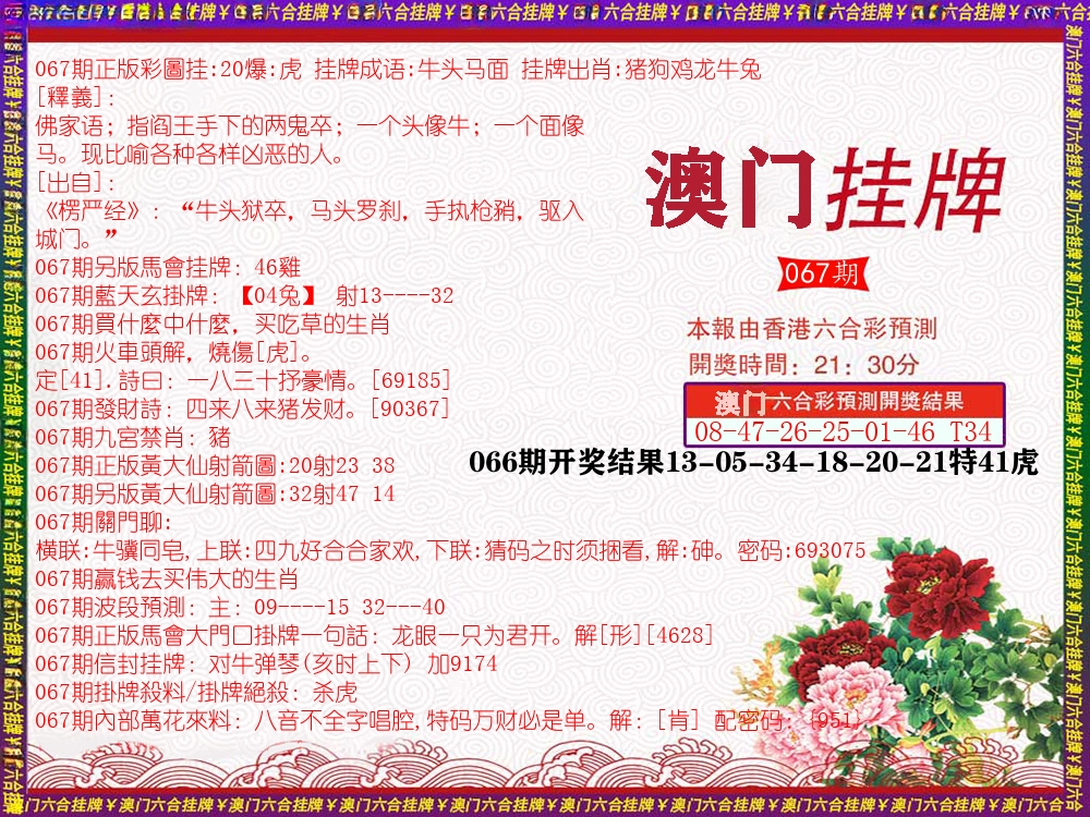 澳门挂牌 第67期
