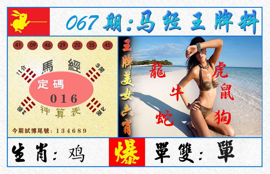 澳门王牌料 第67期