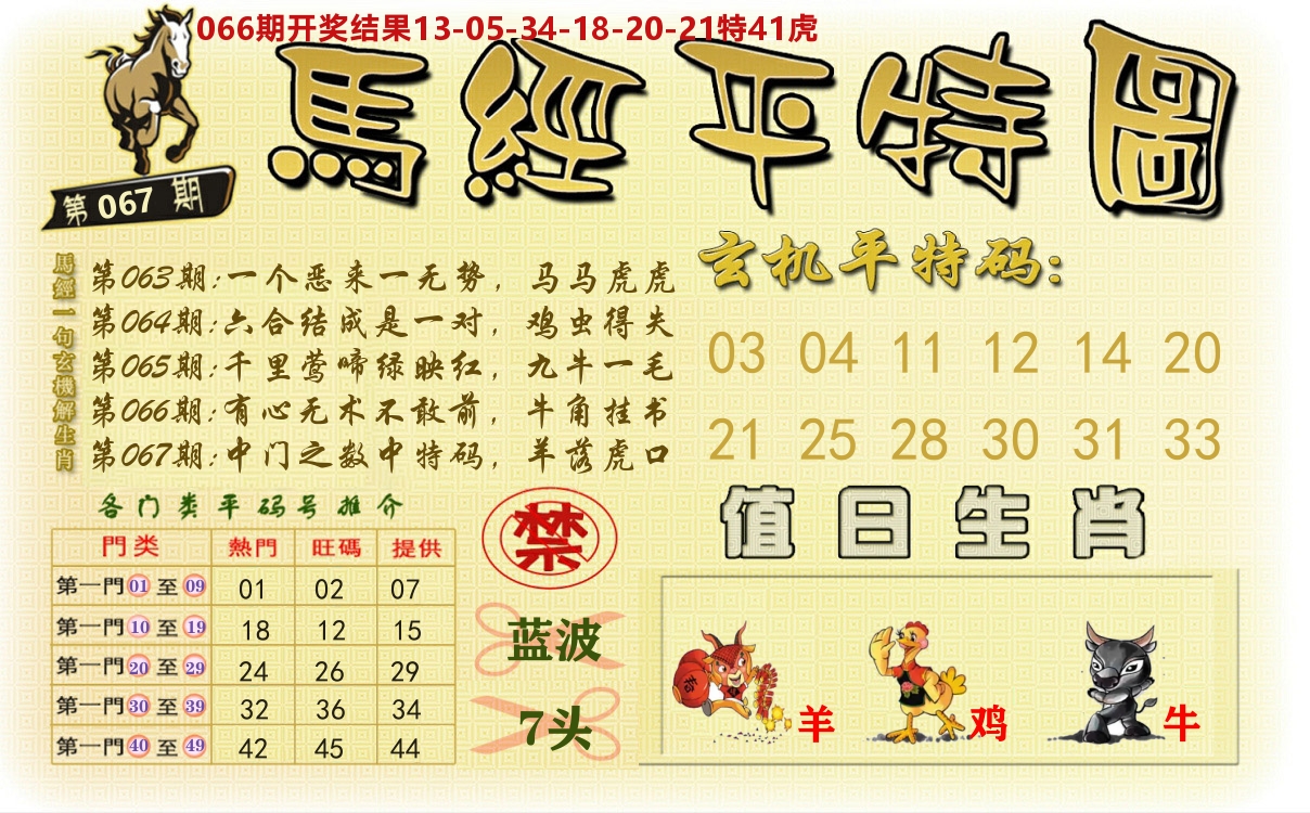 澳门平特图 第67期