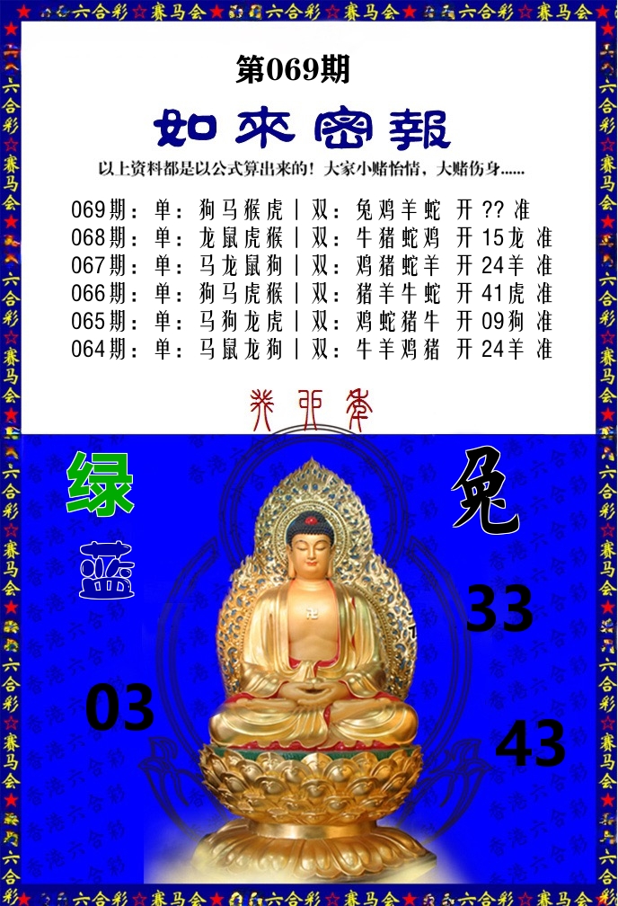 如来密报 第69期