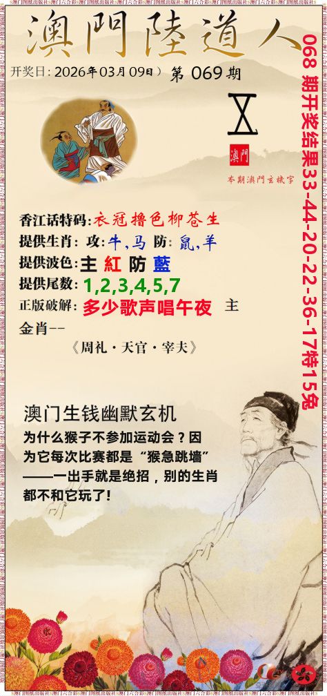 澳门陆道人 第69期