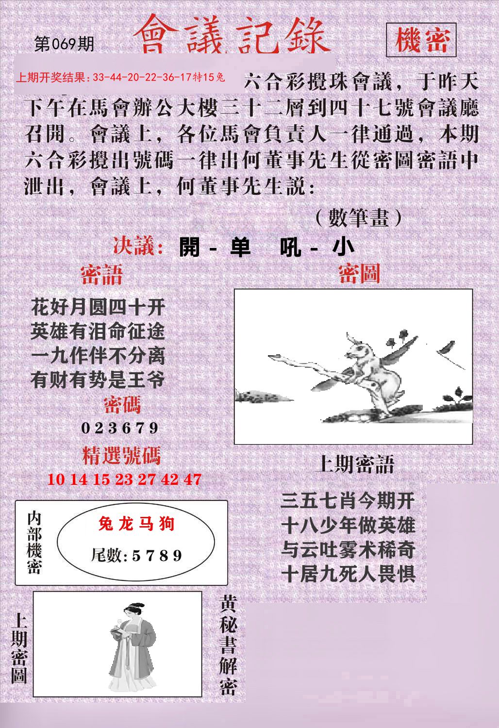 会议记录 第69期