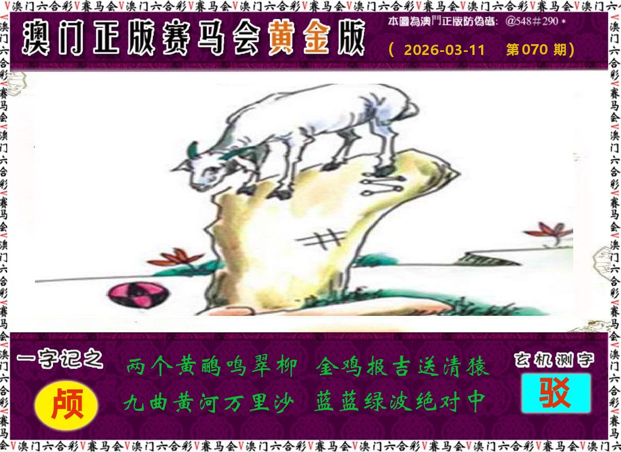 赛马会黄金版 第70期