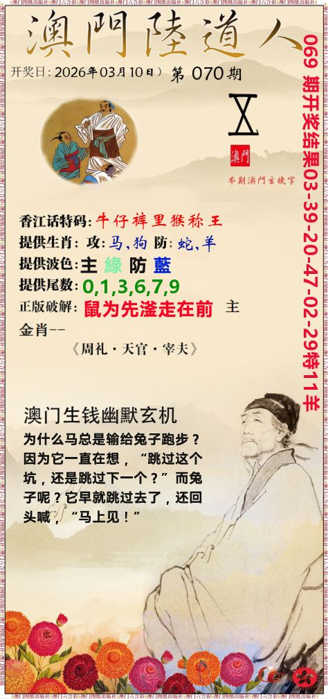 澳门陆道人 第70期