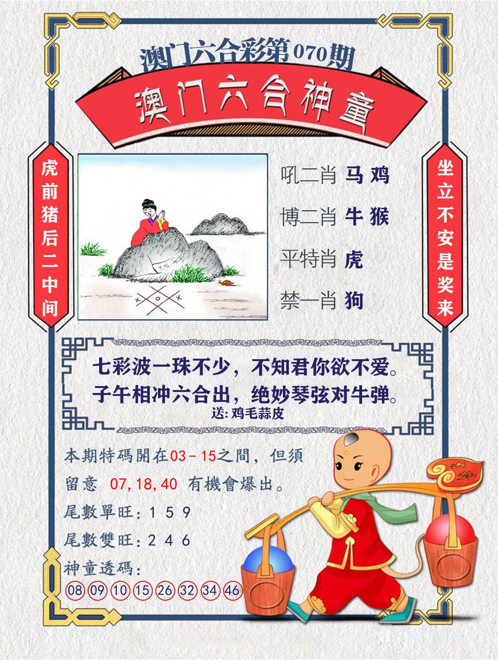 六合神童 第70期