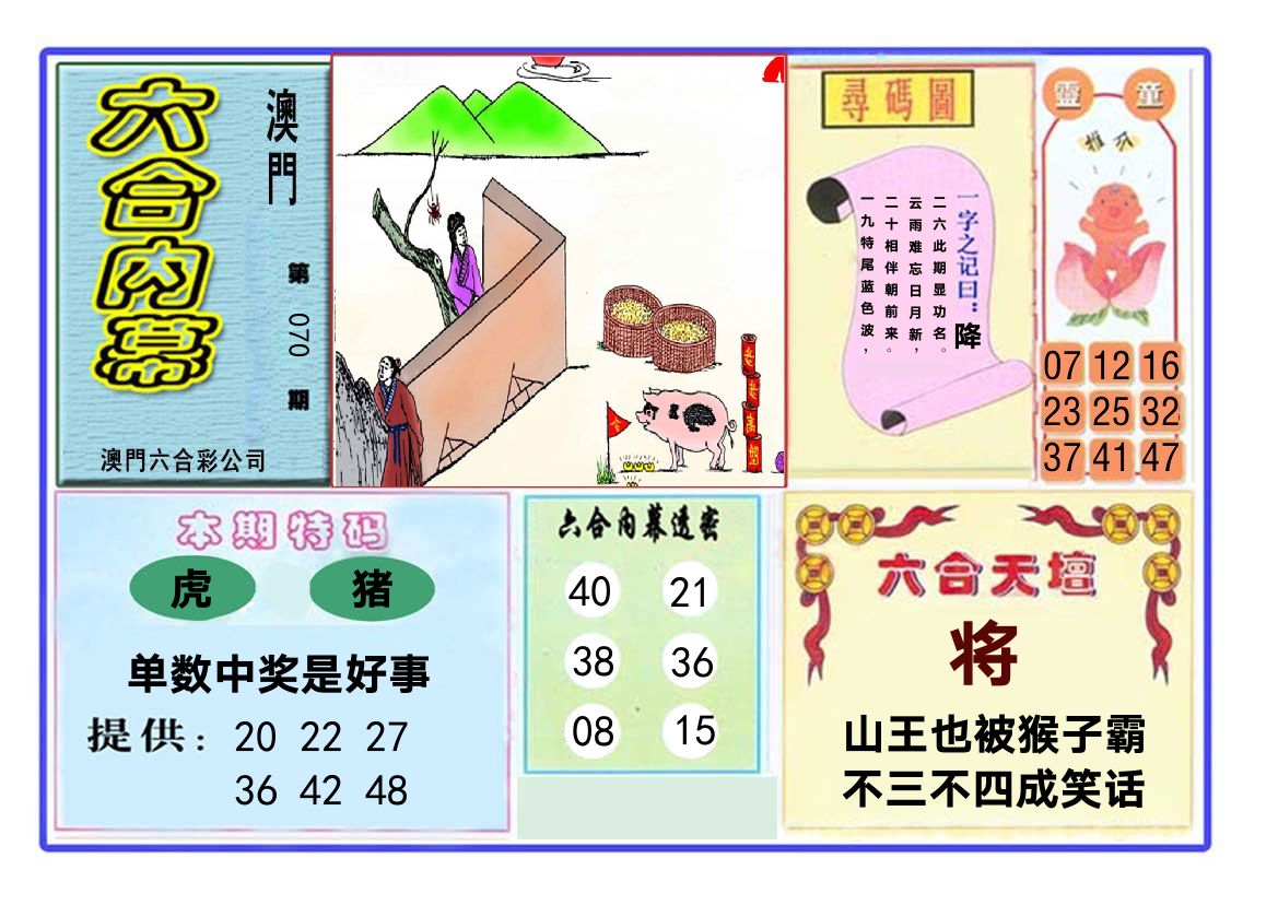 六合内幕 第70期