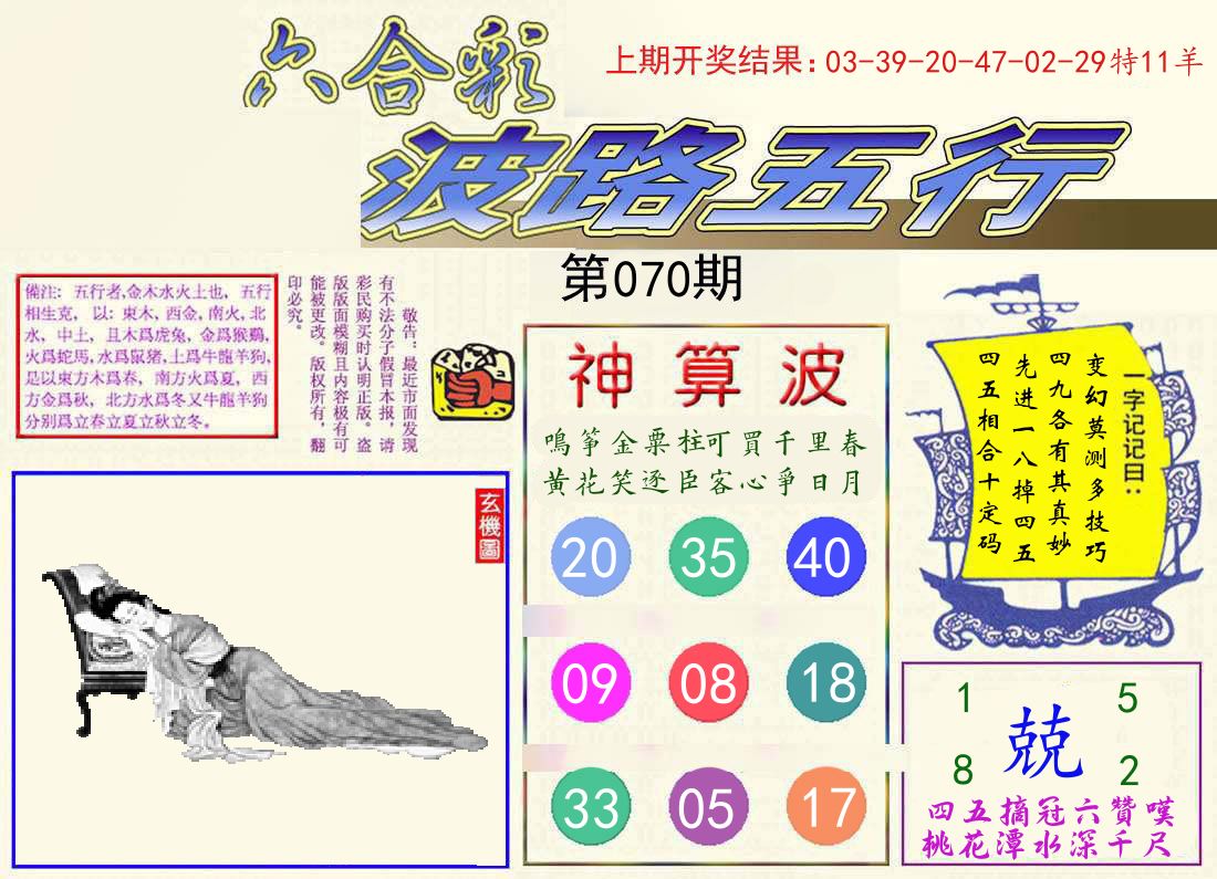 波路五行 第70期