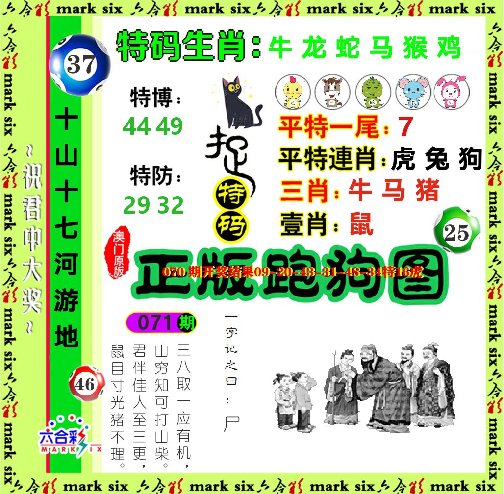 正版跑狗图 第71期