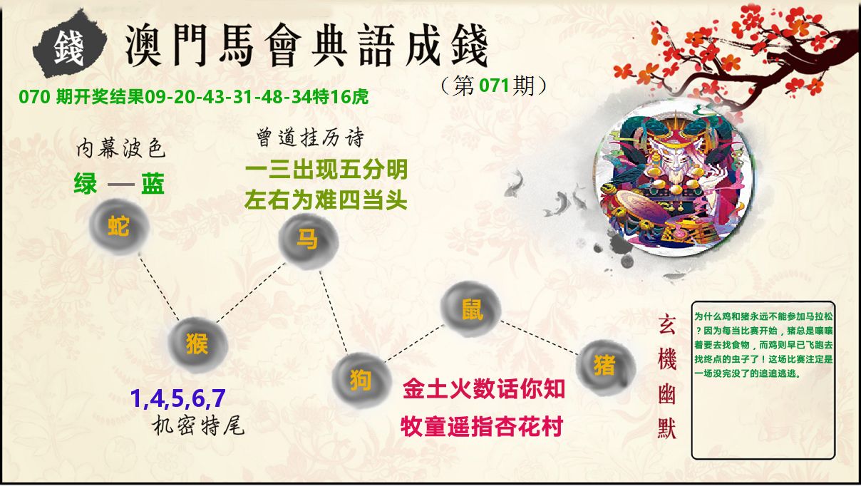 典语成钱 第71期