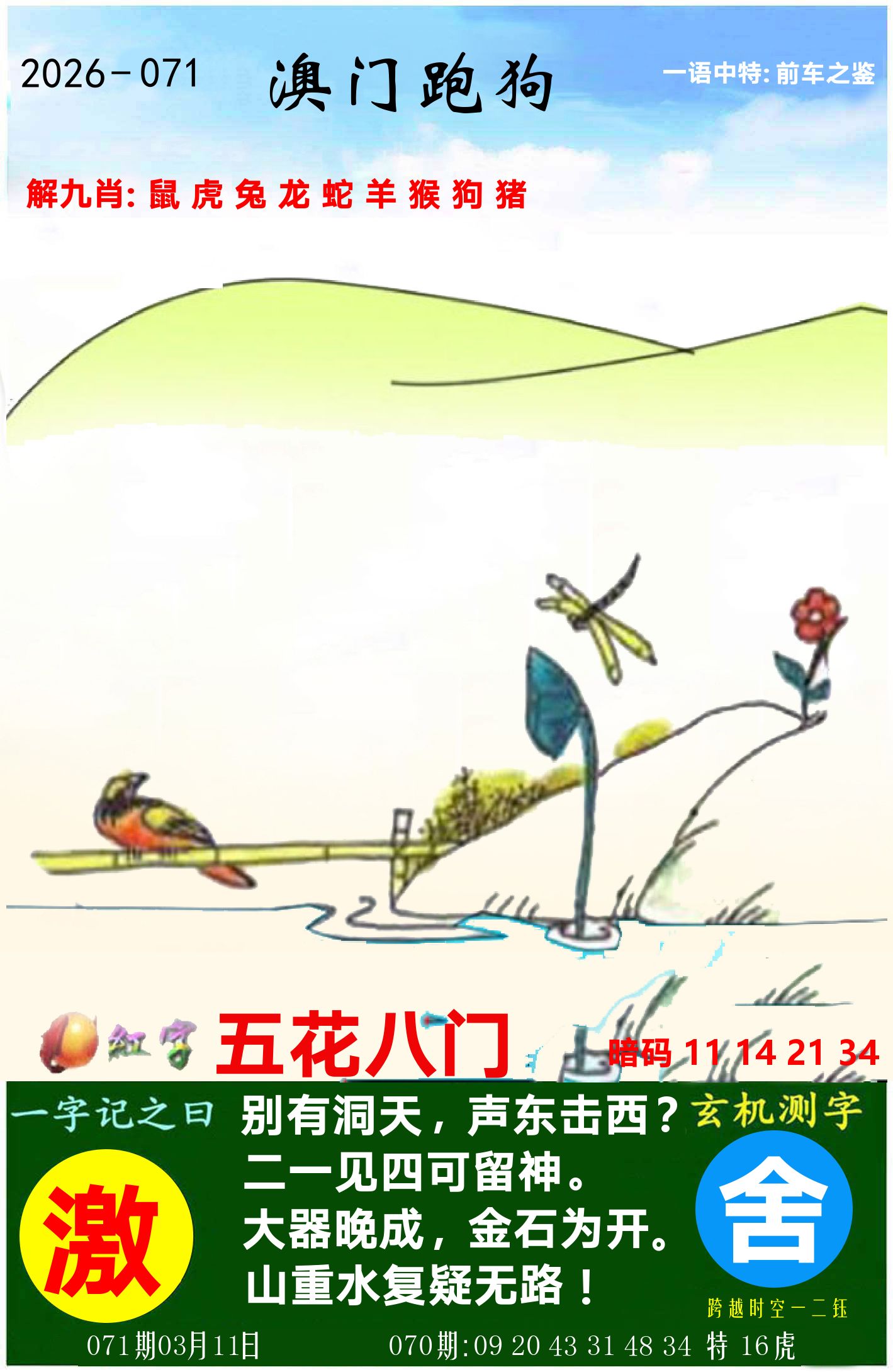 澳门跑狗图 第71期