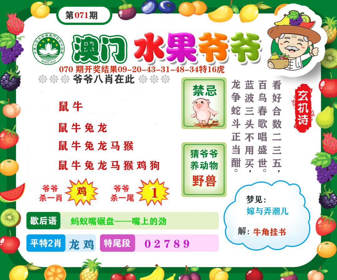 澳门水果爷爷 第71期