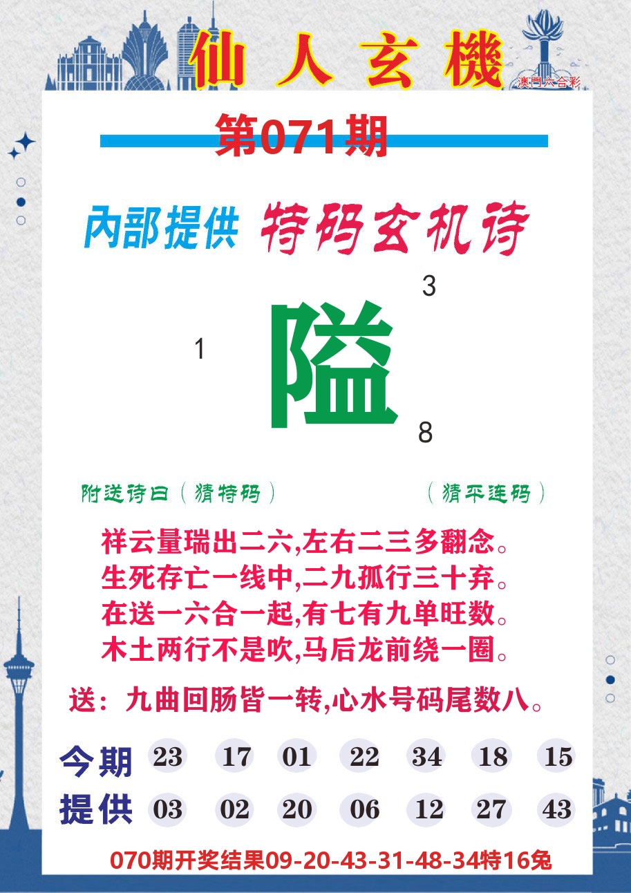 澳门钱多多D 第71期