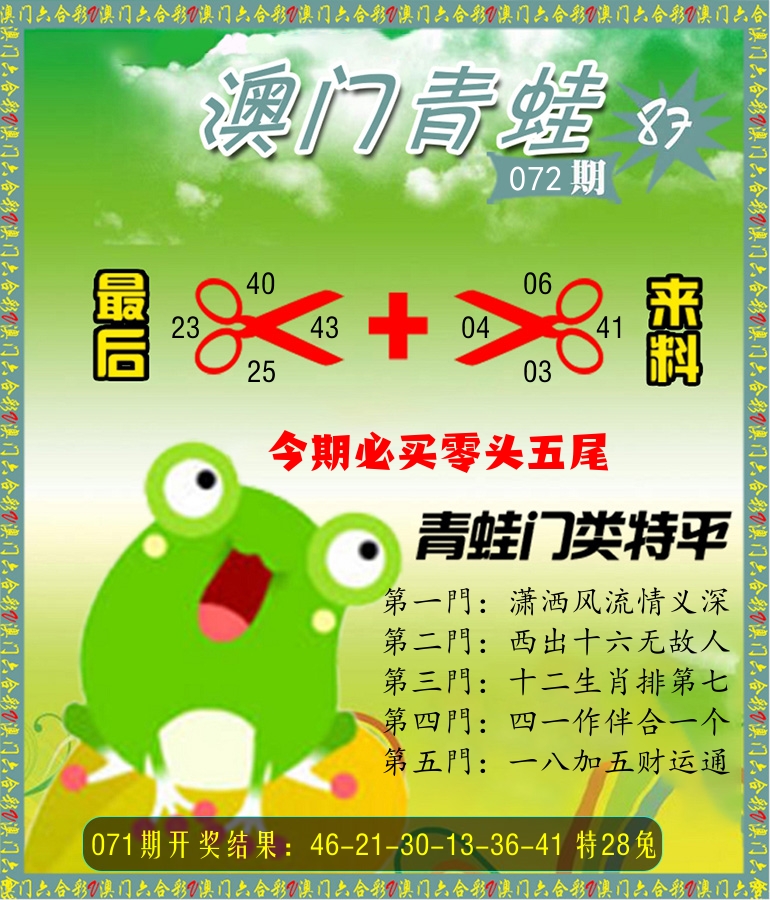 青蛙系列87 第72期