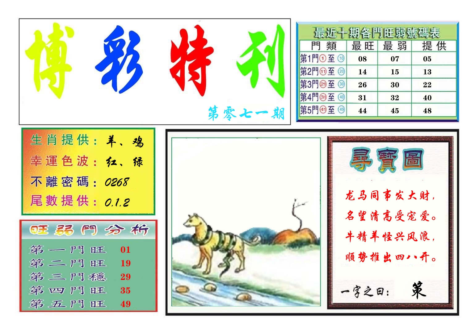 博彩特刊 第72期