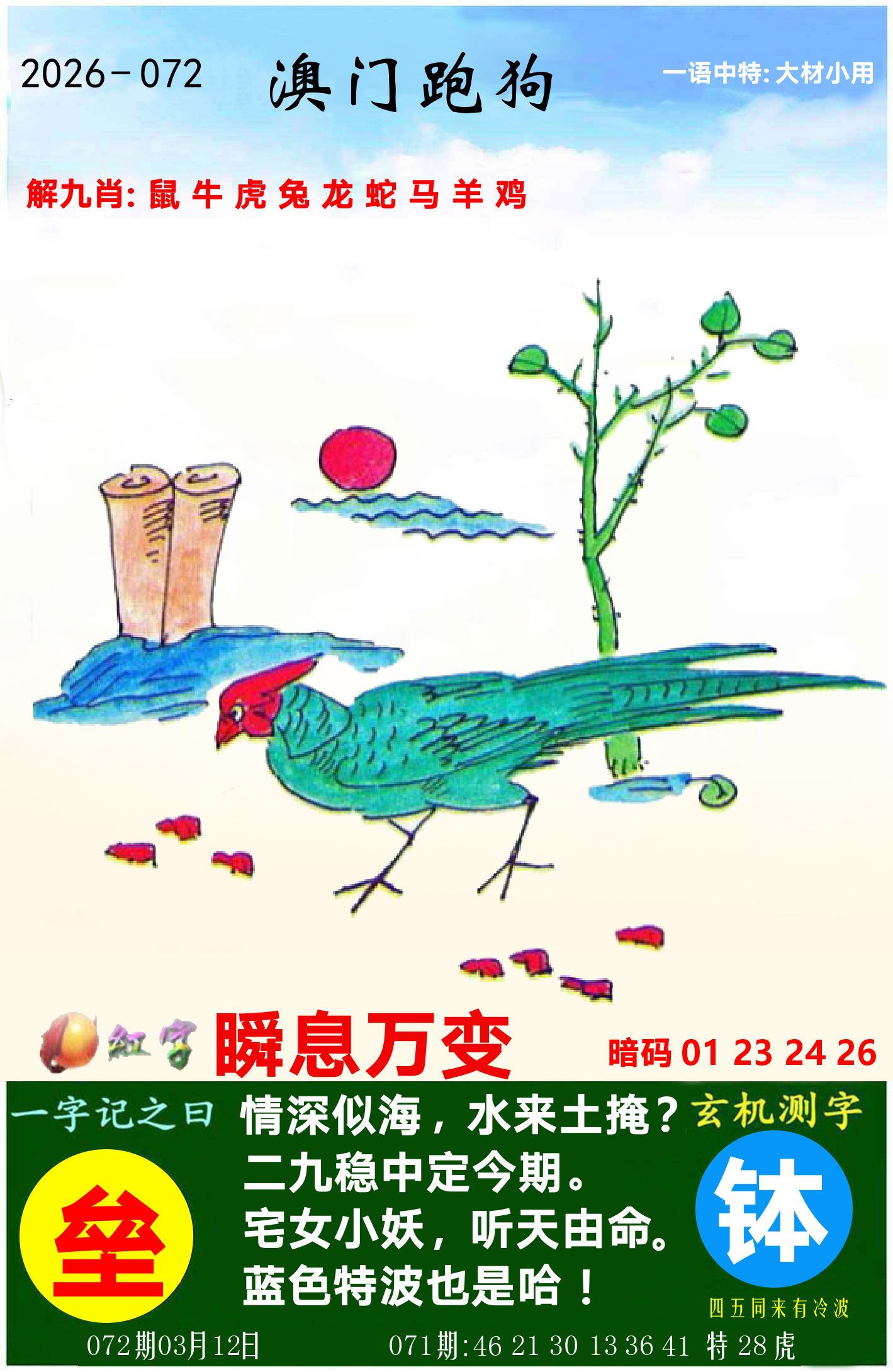 澳门跑狗图 第72期
