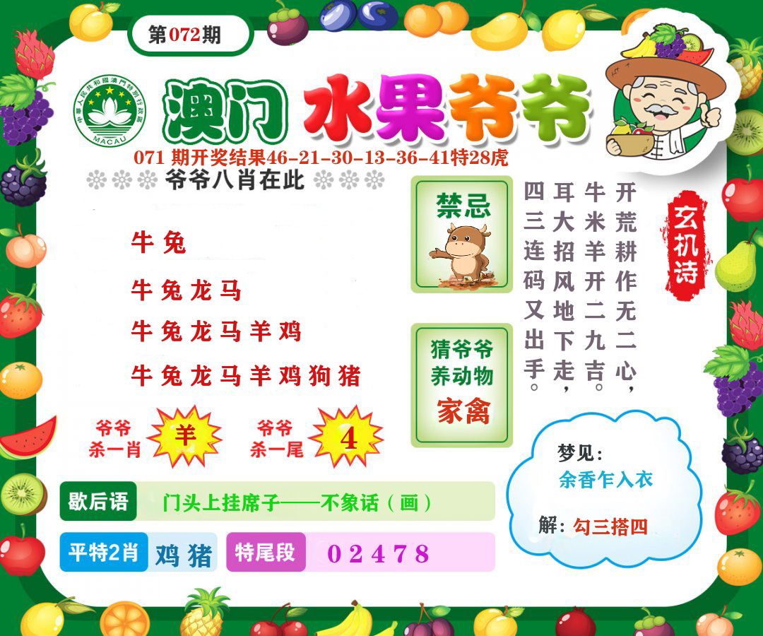 澳门水果爷爷 第72期