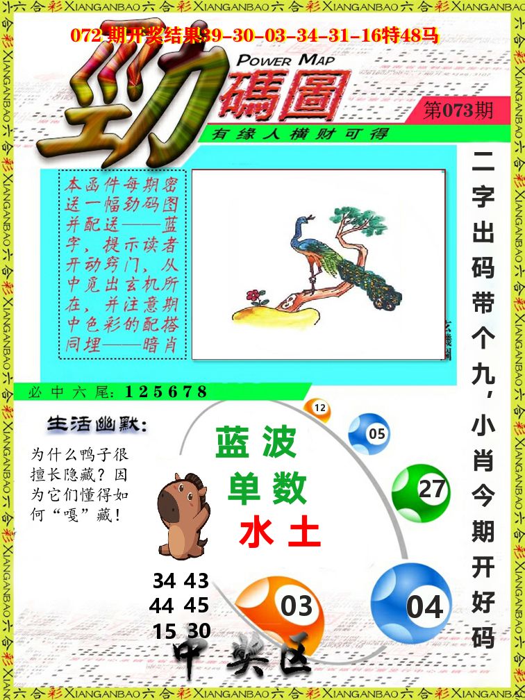 劲码图 第73期