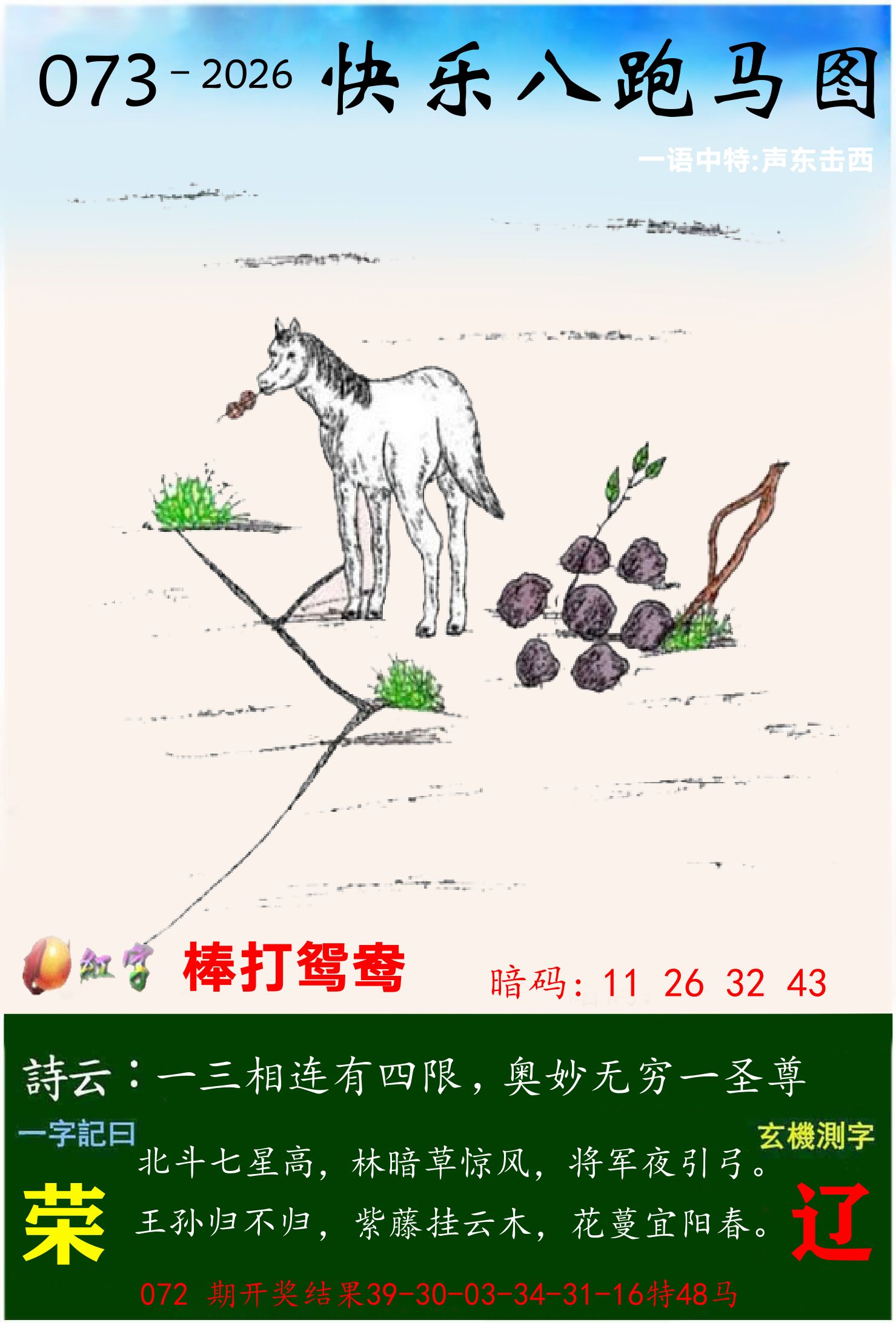 澳门跑马 第73期